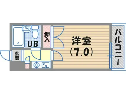 モンシャトー(1K/3階)の間取り写真