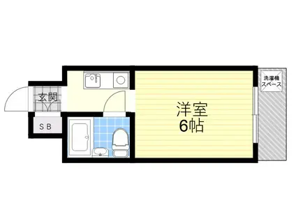 ロイヤルプラザ(1K/2階)の間取り写真