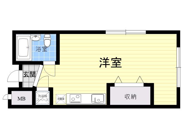 K-HAUS(ワンルーム/3階)の間取り写真