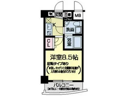 セレニテ甲子園(1K/1階)の間取り写真