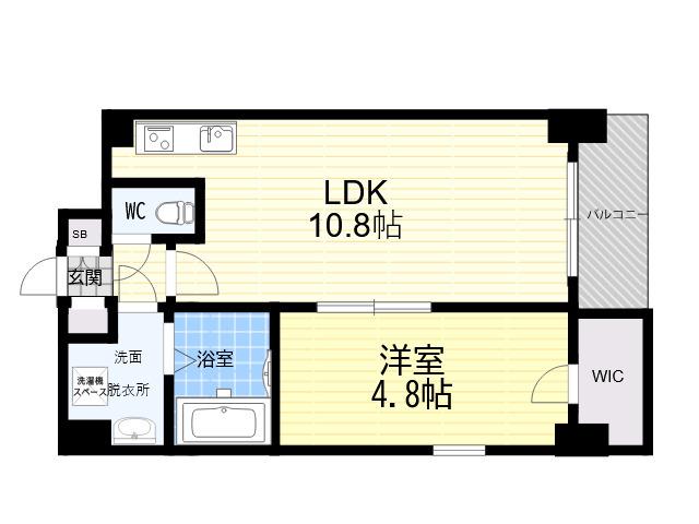 セレニテ甲子園(1LDK/4階)の間取り写真