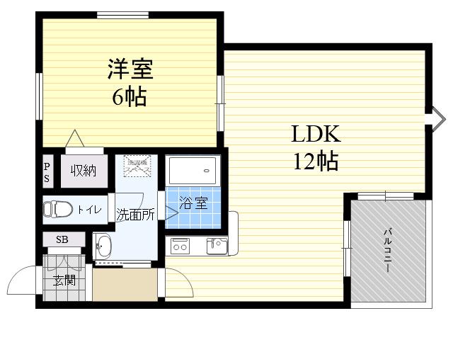 アコテドゥシエヌ夙川(1LDK/1階)の間取り写真