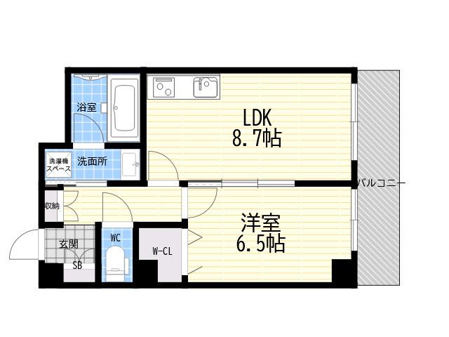 α-LYRA(1LDK/5階)の間取り写真