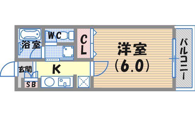 リコーハイツ(1K/3階)の間取り写真