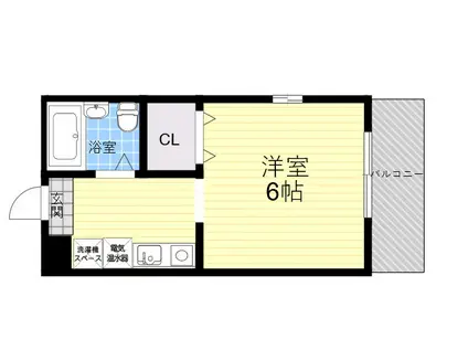 サニーテラス・ハイネ(1K/2階)の間取り写真