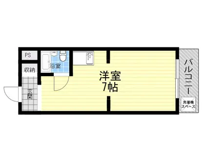 サンハイツ白鳩パート1(1K/4階)の間取り写真