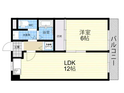 LAPIS(1LDK/1階)の間取り写真