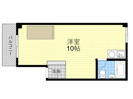 ネイティヴ西宮北口(ワンルーム/3階)の間取り写真
