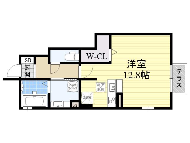 MANOIRⅡ(ワンルーム/1階)の間取り写真