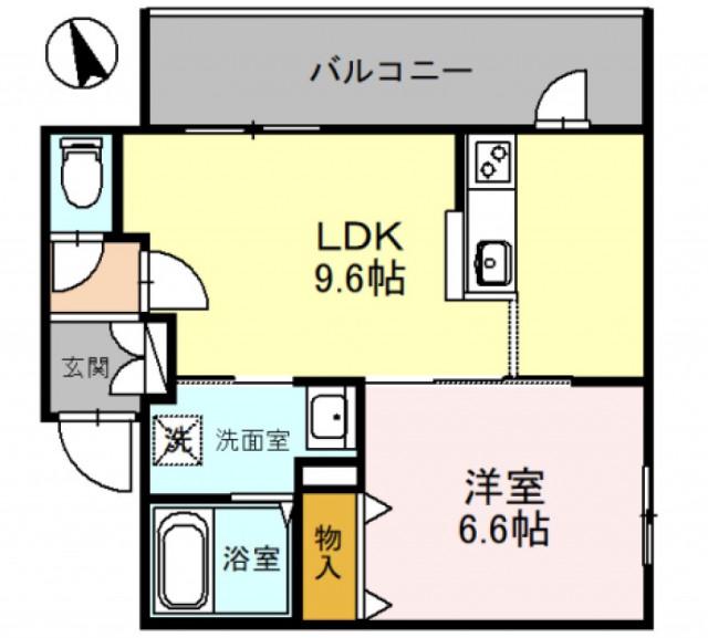 LOOP RESIDENCE(1LDK/3階)の間取り写真
