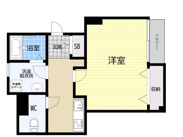 MARSH仁川(1K/1階)の間取り写真