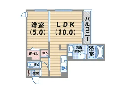 EVISTAGE甲子園(1LDK/1階)の間取り写真