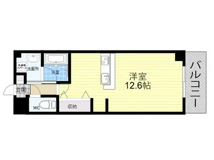 エバーグレイス西宮3(1K/3階)の間取り写真