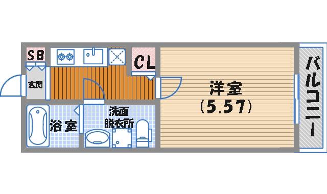 LUMINOUS GRANDE(1K/1階)の間取り写真