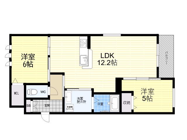AMOTION(2LDK/3階)の間取り写真