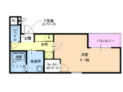 フジパレス宝塚南1番館(1K/3階)の間取り写真