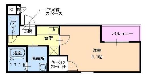 フジパレス宝塚南2番館(1K/2階)の間取り写真