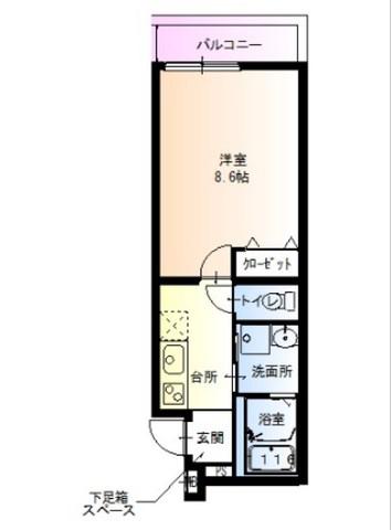 フジパレス西宮北口3番館(1K/3階)の間取り写真