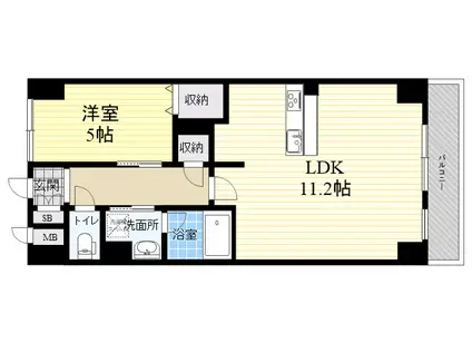 コンフォリア西宮(1LDK/3階)の間取り写真