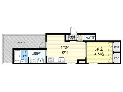 CHICPIECE西宮北口(1LDK/3階)の間取り写真