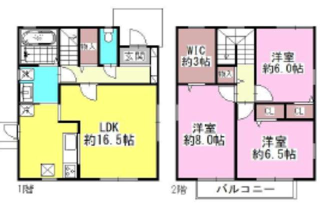 阪急神戸本線 西宮北口駅 徒歩6分 2階建 築27年(3LDK)の間取り写真