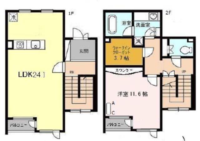 西宮サニーヒルズ15・16号地(1LDK)の間取り写真