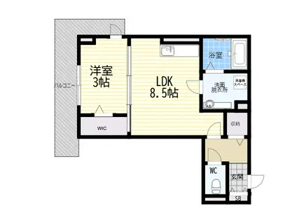 WAJULE NARUO(1LDK/2階)の間取り写真