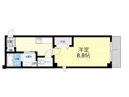 モレス・ヴィラさくら夙川(1K/6階)の間取り写真