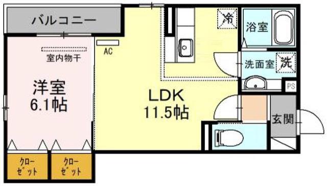 ルミナーレ(1LDK/2階)の間取り写真
