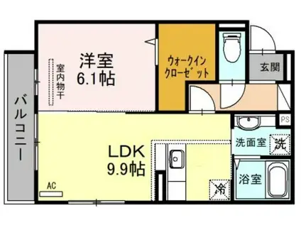ルミナーレ(1LDK/3階)の間取り写真