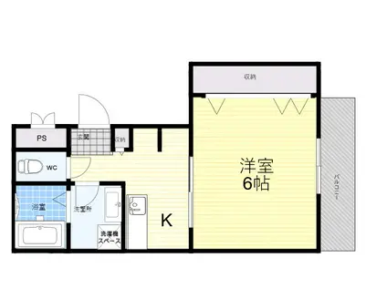 SYブリーゼ(1K/2階)の間取り写真
