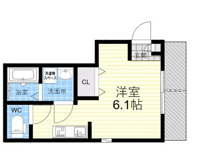 ロジュマンヴェールV(1K/1階)の間取り写真