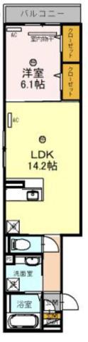 ヴェラ ロホ(1LDK/3階)の間取り写真