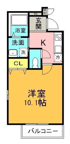 フジパレス西宮鳴尾2番館(1K/2階)の間取り写真