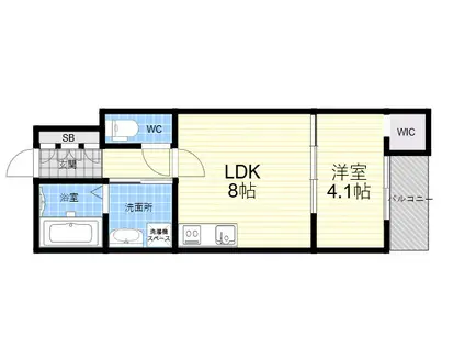 S-FLATさくら夙川(1LDK/1階)の間取り写真