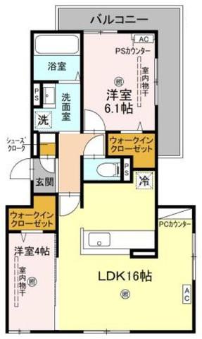 D-RESIDENCE上甲子園(2LDK/2階)の間取り写真