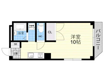 ハウスリーブス(1K/4階)の間取り写真