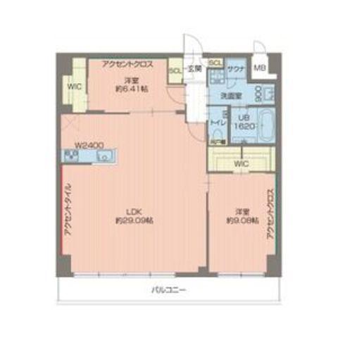 プレジオ西宮北口(2LDK/2階)の間取り写真