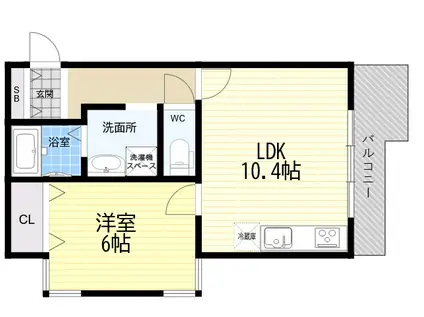 コート神楽Ⅰ(1LDK/1階)の間取り写真