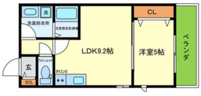 T-TRAD CASA(1LDK/2階)の間取り写真