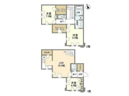 ブリランテ苦楽園(3LDK)の間取り写真