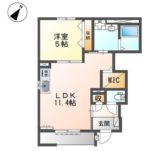ルナテラス甲子園(1LDK/1階)の間取り写真
