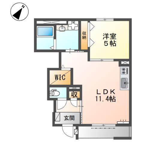 ルナテラス甲子園(1LDK/1階)の間取り写真