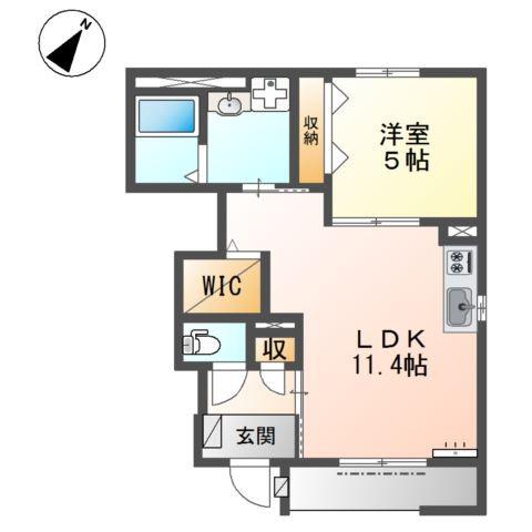 ルナテラス甲子園(1LDK/1階)の間取り写真