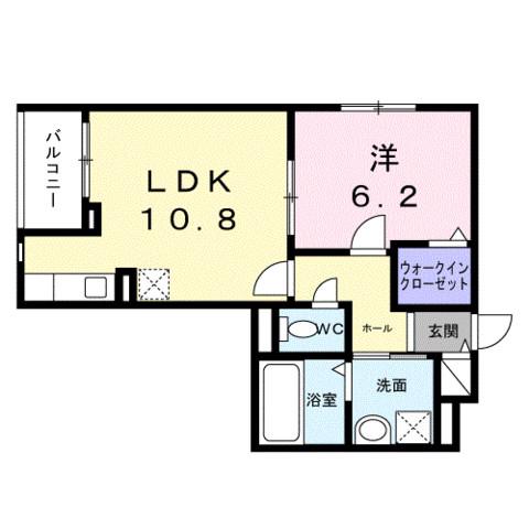 ルーチェ(1LDK/3階)の間取り写真