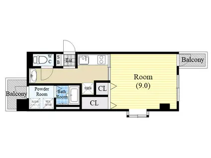 キャピタルライフ(1K/8階)の間取り写真