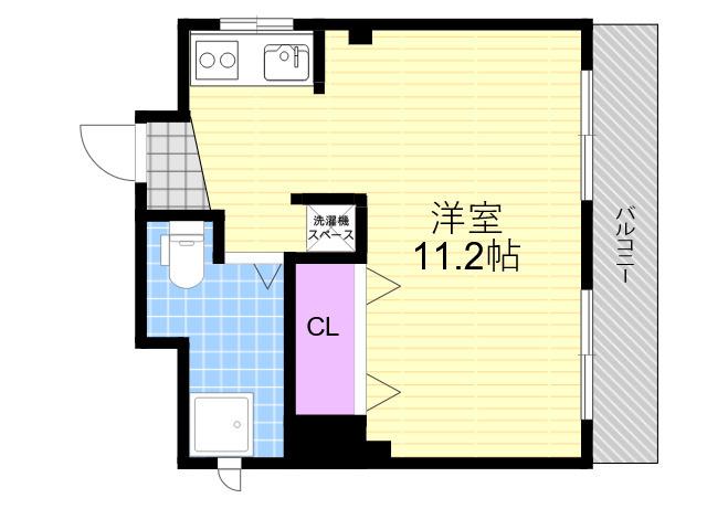 イサム産業ビル(ワンルーム/4階)の間取り写真