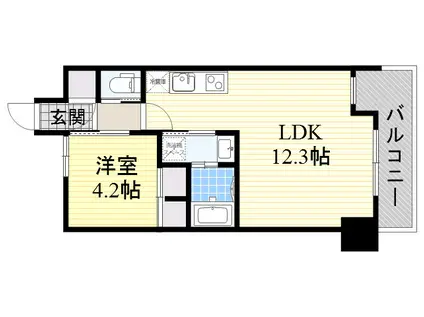レジディア千里藤白台(1LDK/3階)の間取り写真