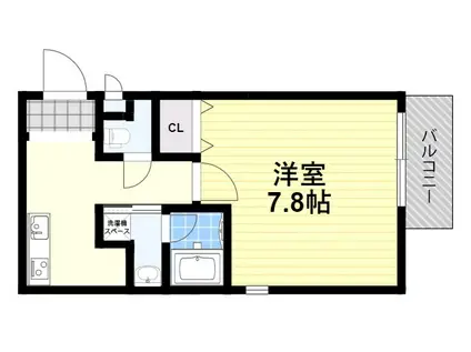 OAK中穂積(1K/1階)の間取り写真