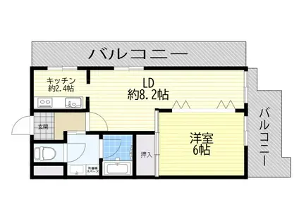 淀川リバーサイドヴィラ(1LDK/7階)の間取り写真